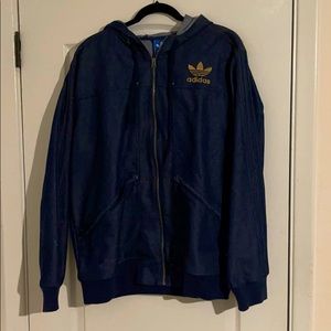 Adidas denim track jacket